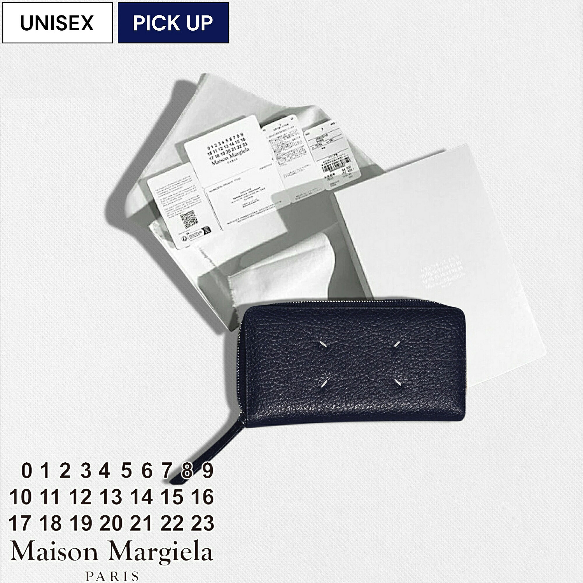 【定価111,100円(税込)】Maison Margiela　メゾンマルジェラ 高級感漂うグレインレザーに象徴的な4ステッチをデザイン！洗練さが光るラウンドジップレザーロングウォレット 長財布 マルタン クレプスキュール Crepuscule S56UI0110P4455T6328 ユニセックス 男女兼用 伊製