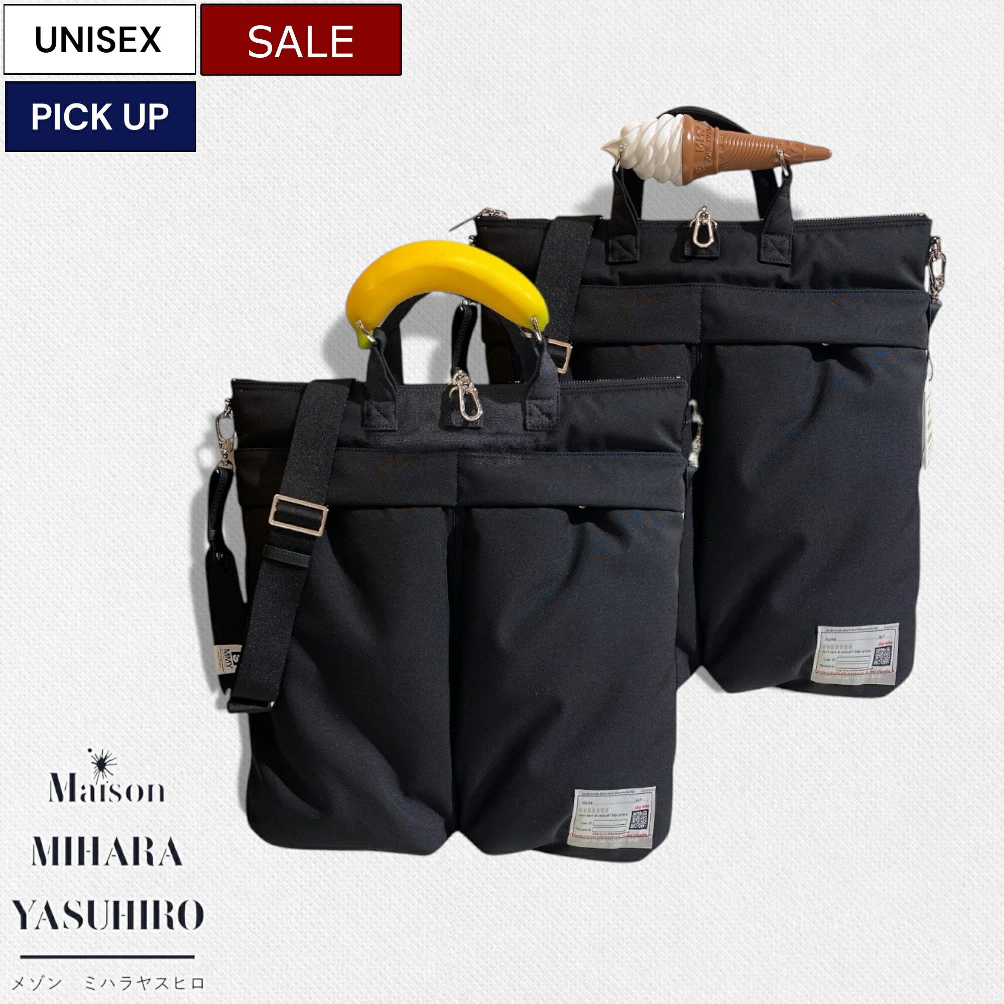 ミハラヤスヒロISETAN POP UP限定トートバッグ黒 Maison MIHARA YASUHIRO ONLINE STORE（メゾンミハラヤスヒロ
