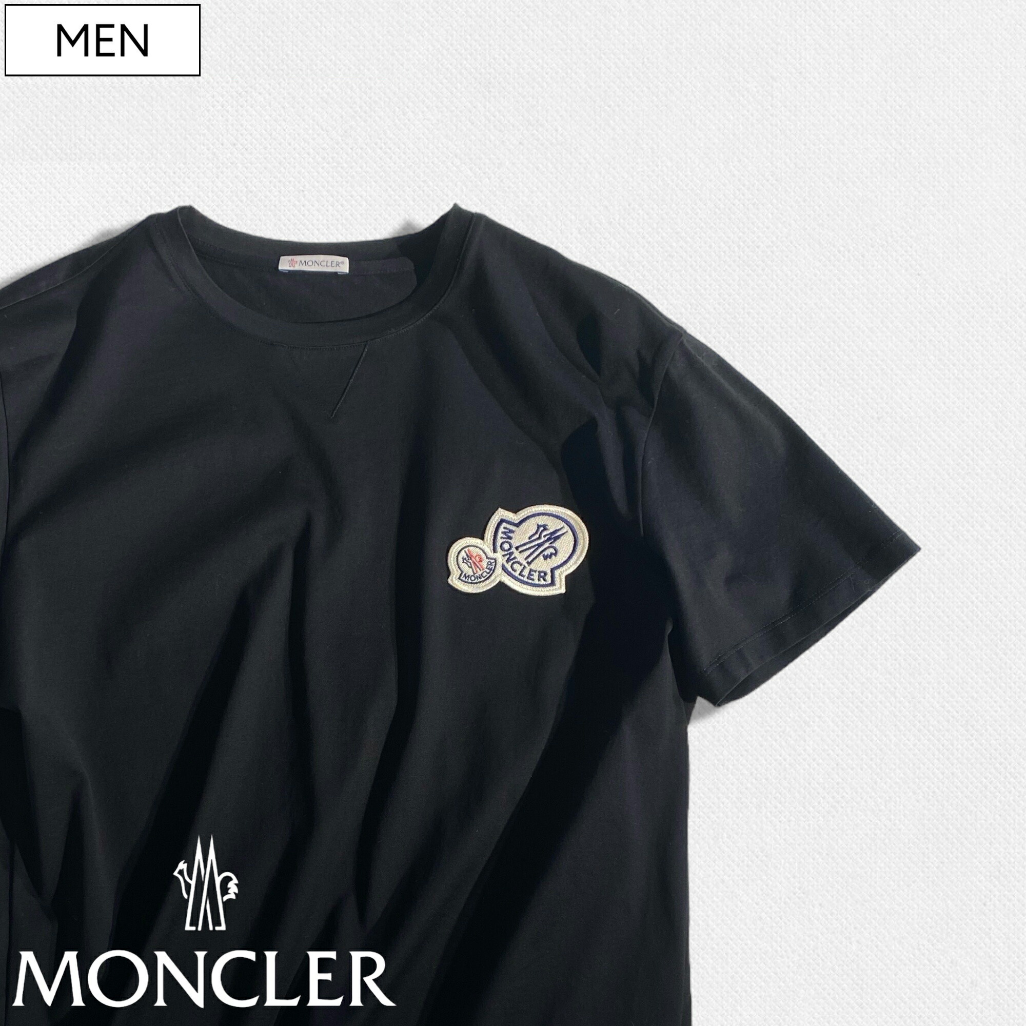 楽天市場】【定価63,800円(税込)】MONCLER モンクレール 大人のラグジュアリーカジュアルを演出する！ミラノの旗艦店をデザインした ラバーロゴクルーネックTシャツ ハーフスリーブ 半袖 トップス コットン ブラック 国内正規品/モンクレールジャパン  J10918C000618390T ...