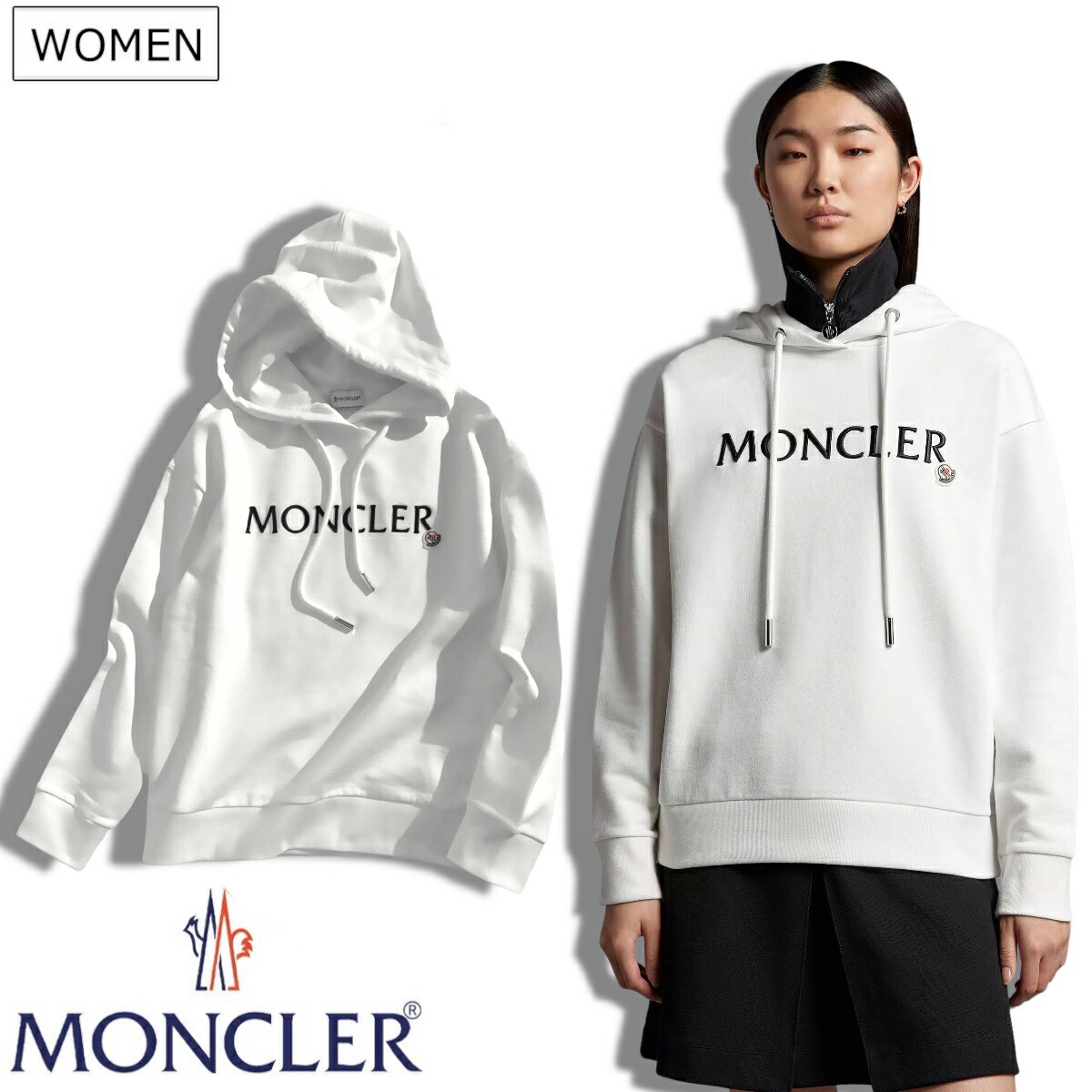 MONCLER 2025春夏新作 異素材MIX シリコンロゴパッチ付 パーカー MONCLER 2025春夏新作 ロゴ付き ボンバージャケット GRAMMOT