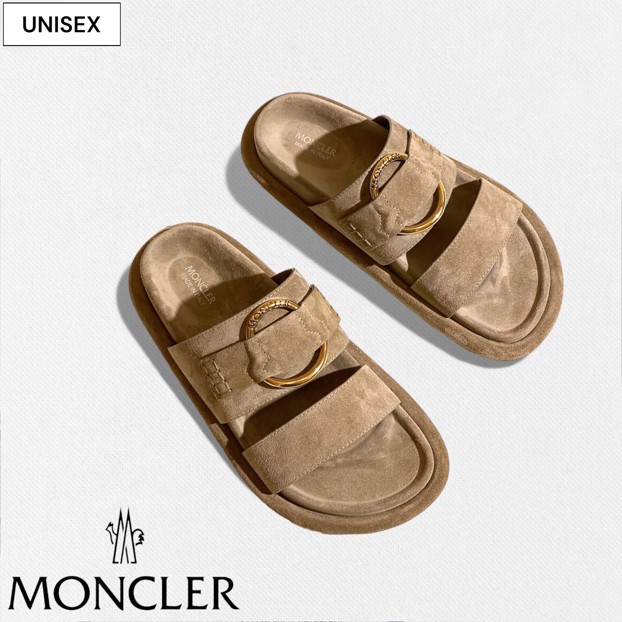 新品未使用★モンクレール・エンボス加工アイコン スライドサンダル(40) MONCLER モンクレール スライドサンダル LILO SLIDES SHOES リロ