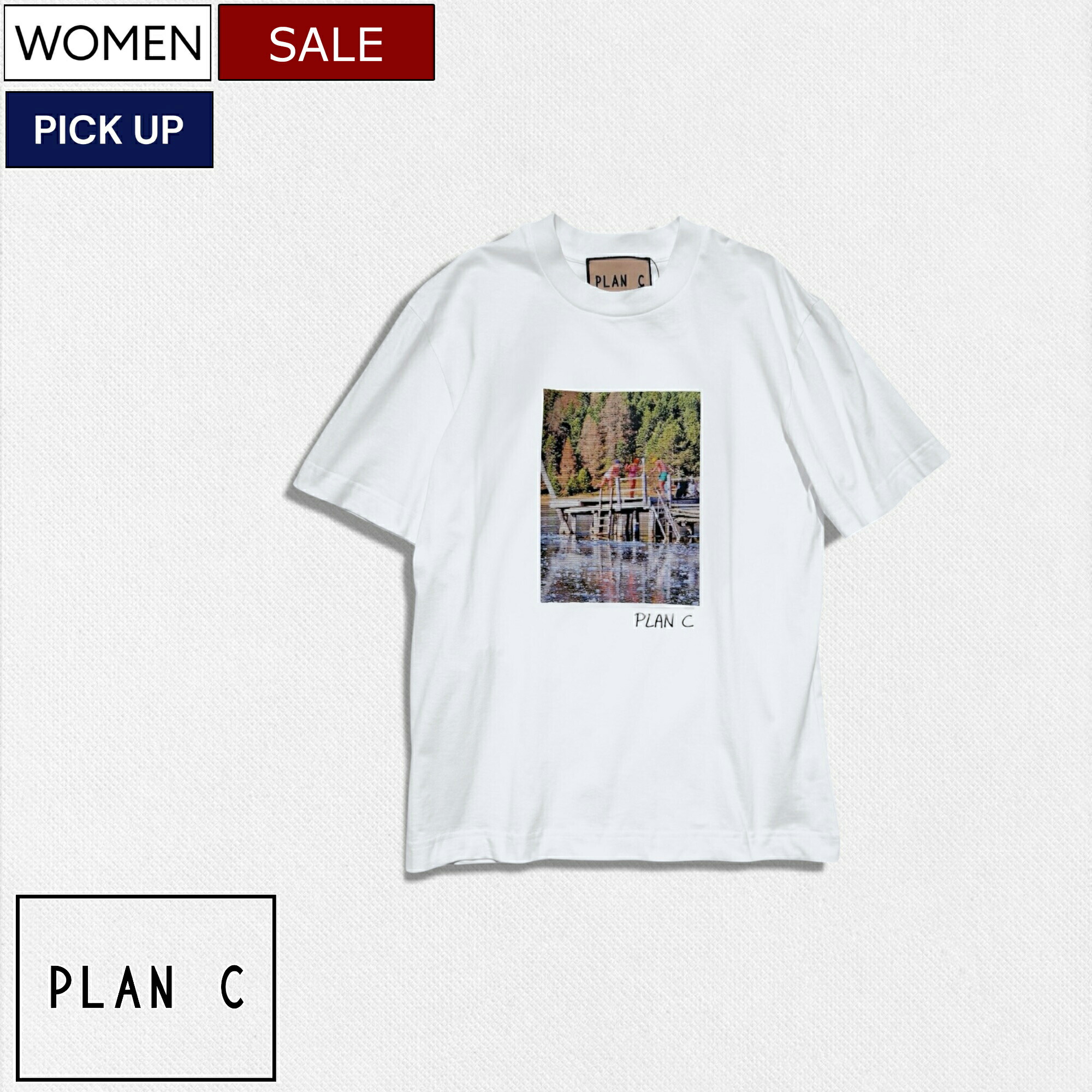 【定価44,000円(税込)】Plan C プランシー 大人の余裕とユーモアを感じさせる遊びココロ溢れるプリントT！ハーフスリーブプリントTシャツ オーバーサイズフィット ティシャツ 半袖 マルニ COTTON JERSEY PRINT T-SHIRT MARNI 62241002 イタリア製 レディース｜Studio Route134