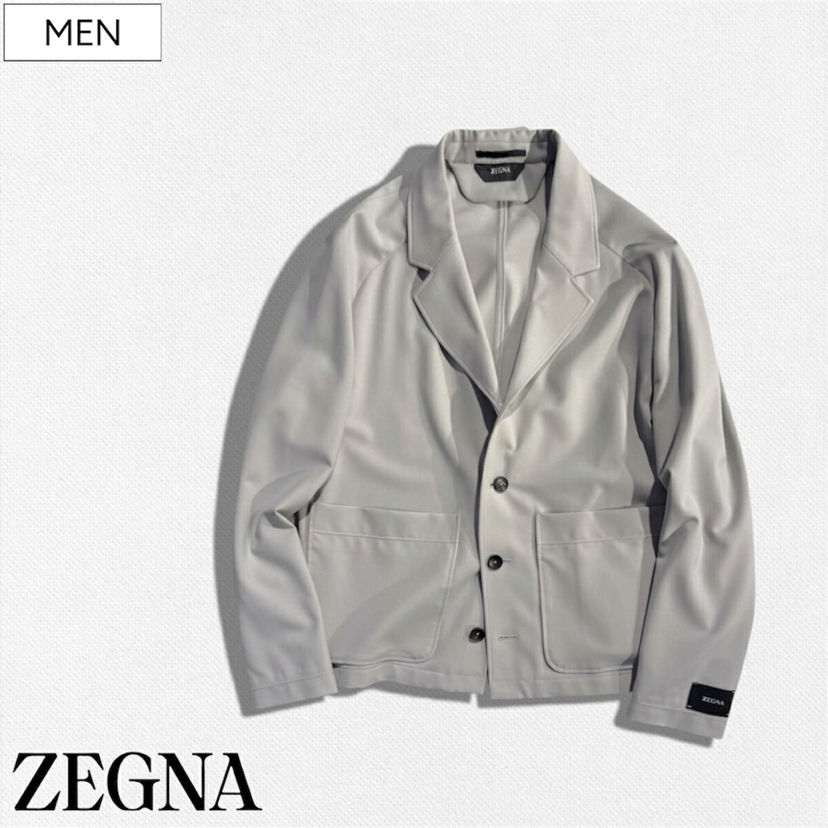 【定価141,900円(税込)】ZEGNA ゼニア リラックスとクラス感の絶妙なバランス！軽い着心地とサラリとした肌触りがクセになる１着 トロピカルウールジャケット ワークジャケット ブルゾン 長袖 ストレッチ ライトグレー 1DXAG03 UseTheExisting メンズ｜Studio Route134 78,045円