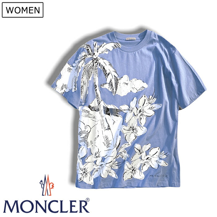 現行モデル　MONCLER Tシャツ ブラック Tシャツ : トップ＆Tシャツ 向けの レディース