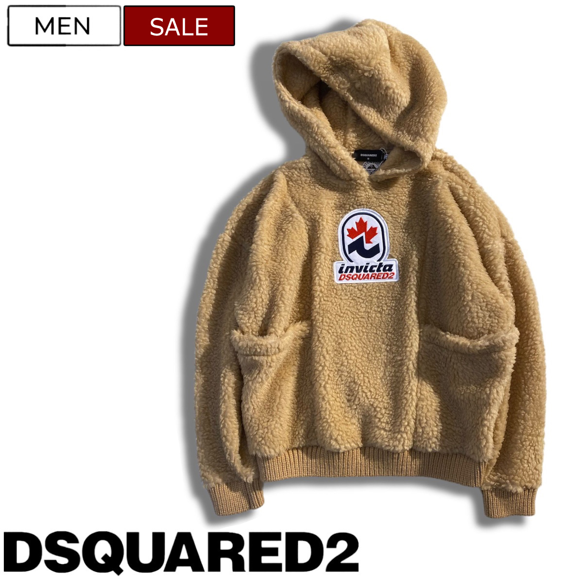 DSQUARED2 ディースク 新品 ワッペンボアパーカー XS-