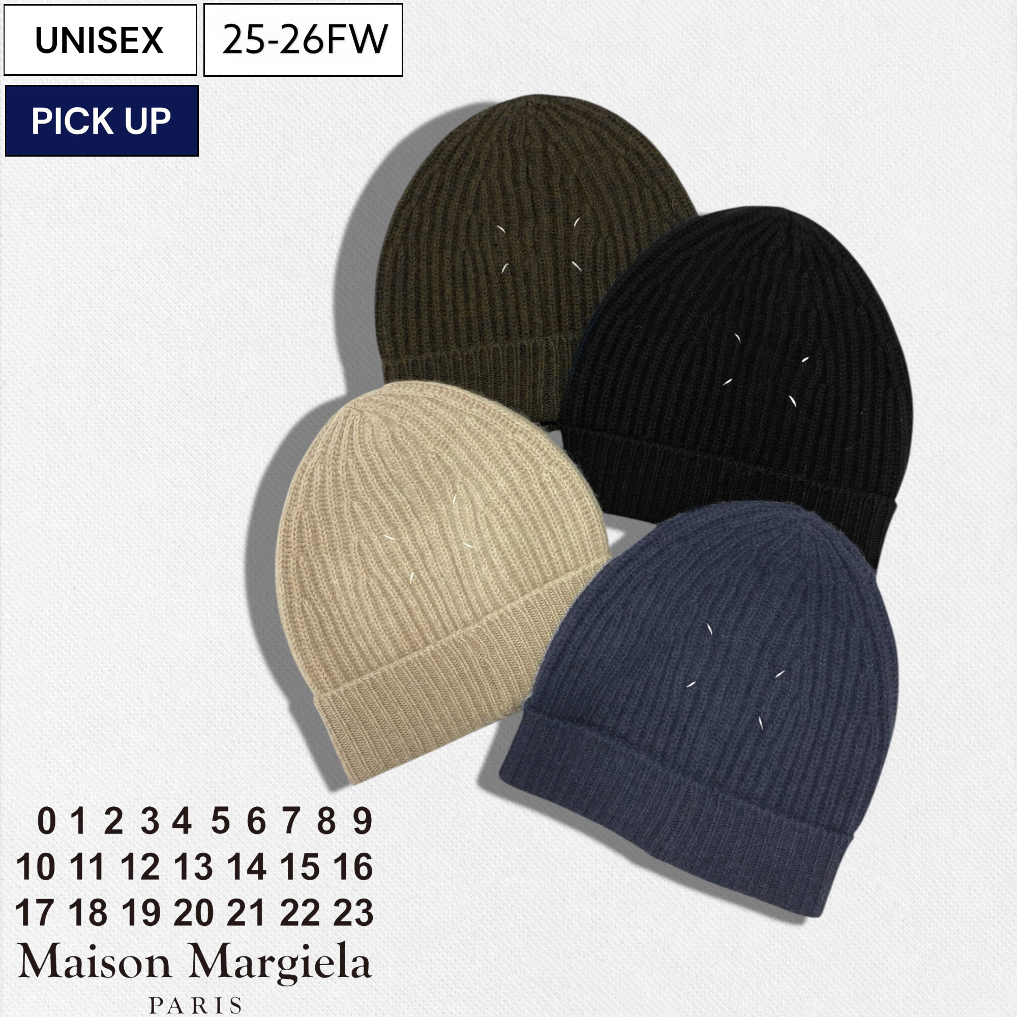 Maison Margiela メゾンマルジェラ 4ステッチ リブニットキャップ Maison Margiela メゾンマルジェラ 4ステッチ リブニット