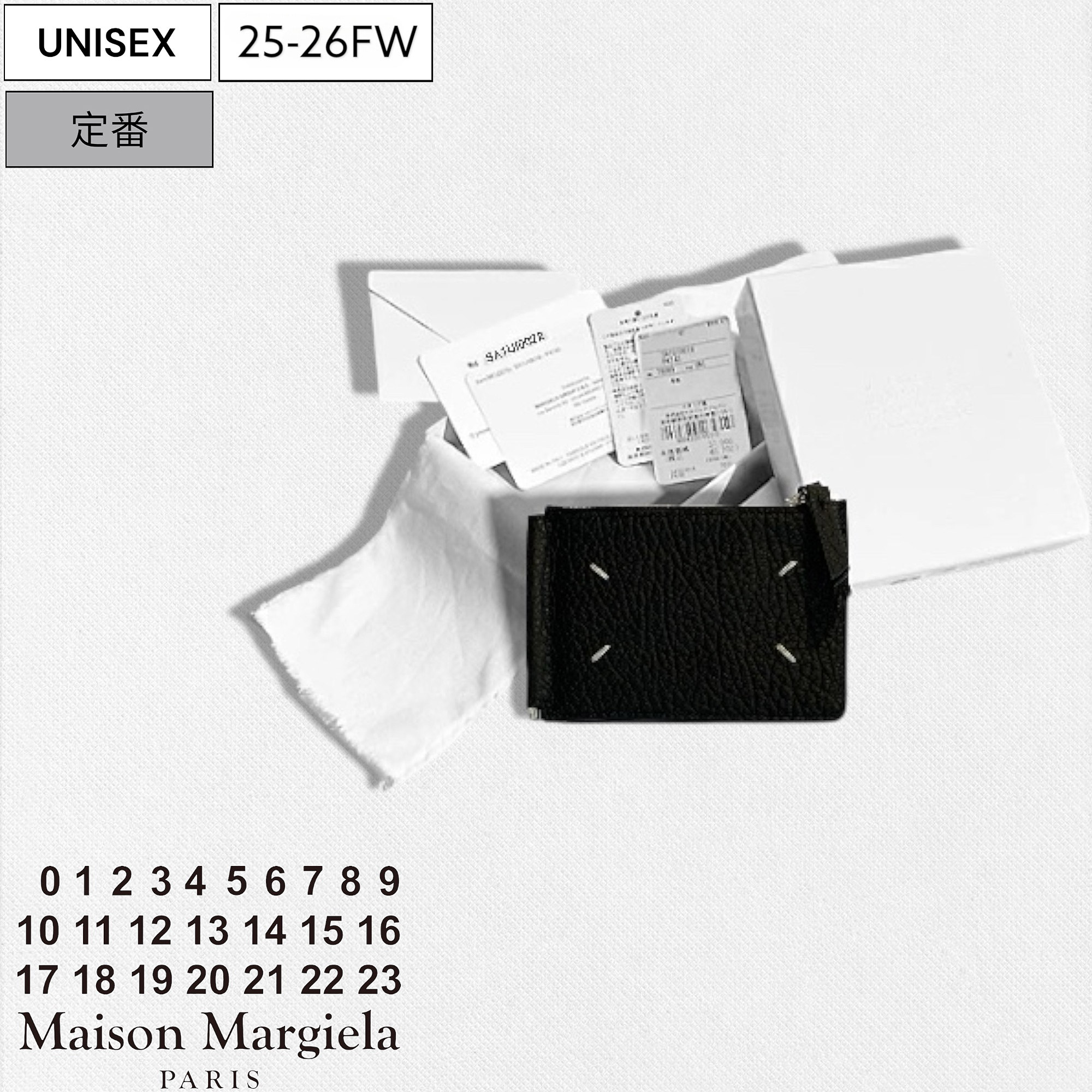 Maison 財布 BLACK Maison Margiela メゾン マルジェラ バイフォールドウォレット 2