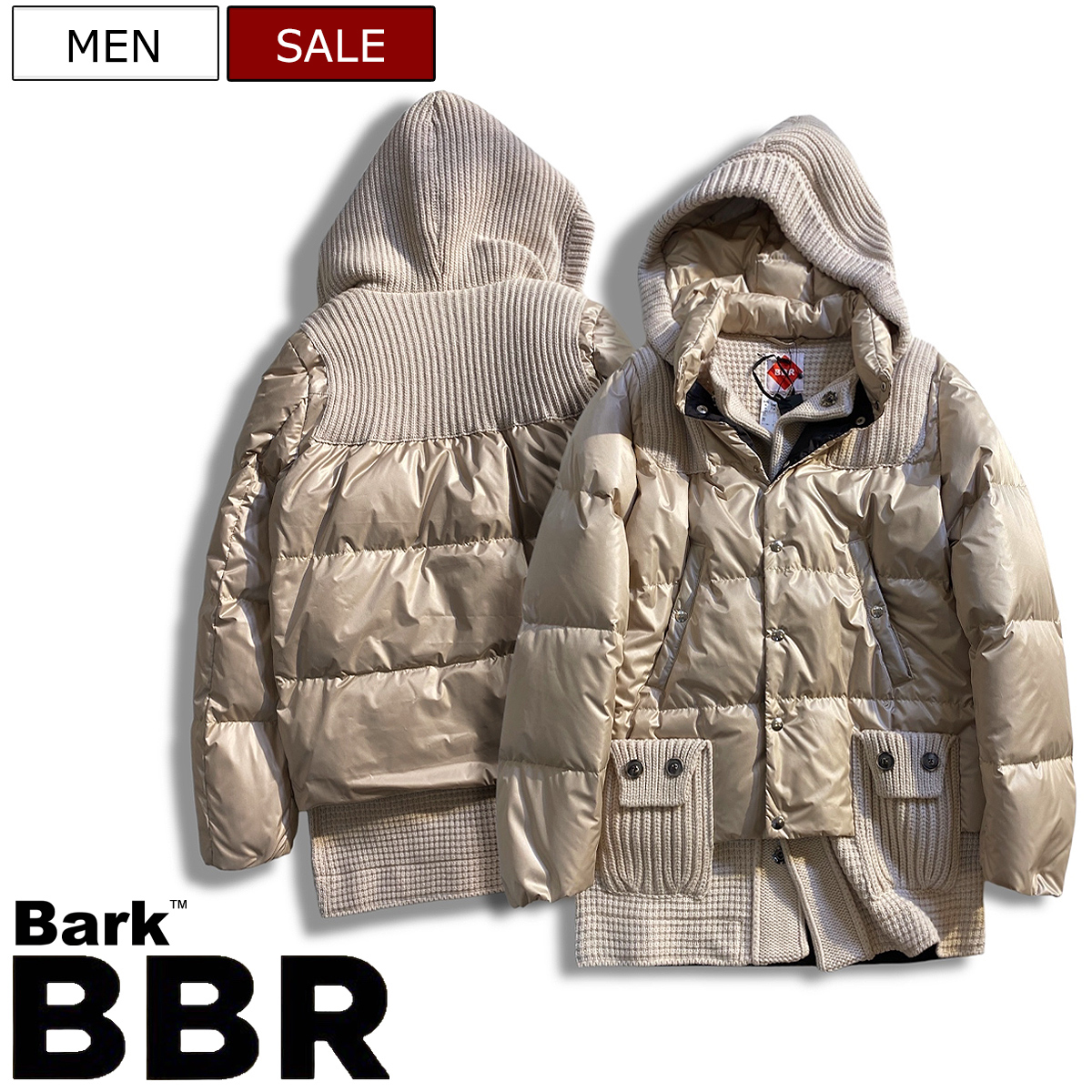 再×14入荷 Bark ニットダウンコート 定価107800円 レディースS | www