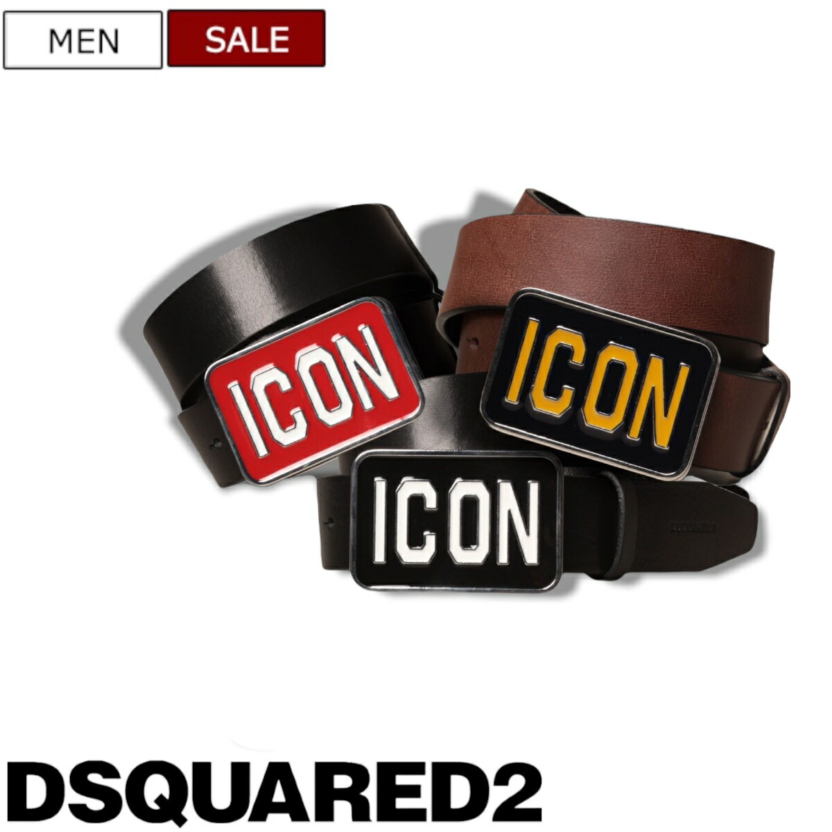 DSQUARED2 カウ×クロコダイル レザー ベルト size85 | www.tspea.org