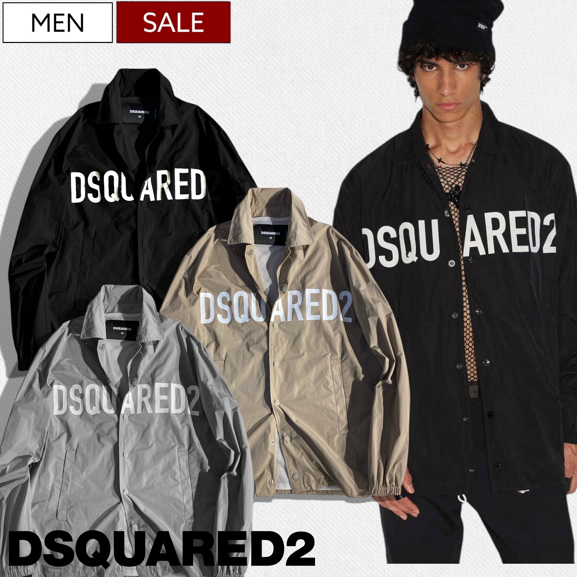 DSQUARED2 ディースクエアード ラグジュアリーロゴパーカー 関税込】新作◇DSQUARED2 ディースクエアード◇ロゴ パーカー (D