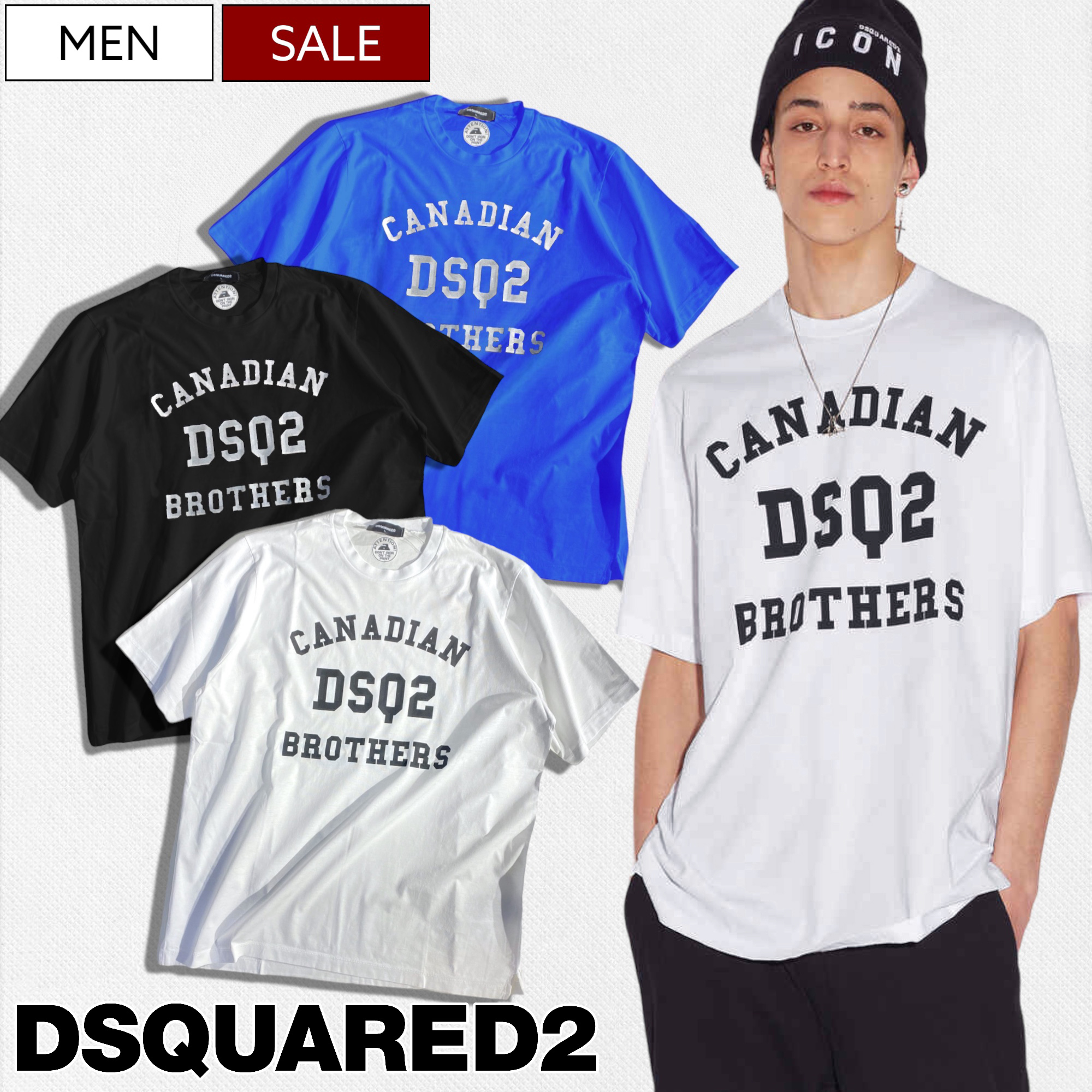 VIP価格！【Dsquared2】コットンTシャツ メンズ 関税込☆VIP価格【DSQUARED2】コットンTシャツ