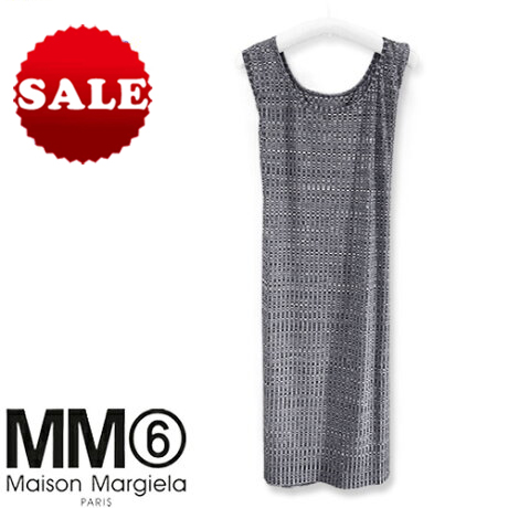 第一ネット ワンピース 定価57 0円 税込 Mm6 Maison レディース イタリア製 Xl L M S グレー 5s32cu0131 Xs ヌケ感あふれるモザイクデザイン さらっとした肌触りのノースリーブワンピース フレンチスリーブ メゾンマルジェラ エムエムシックス Margiela Dgb Gov Bf