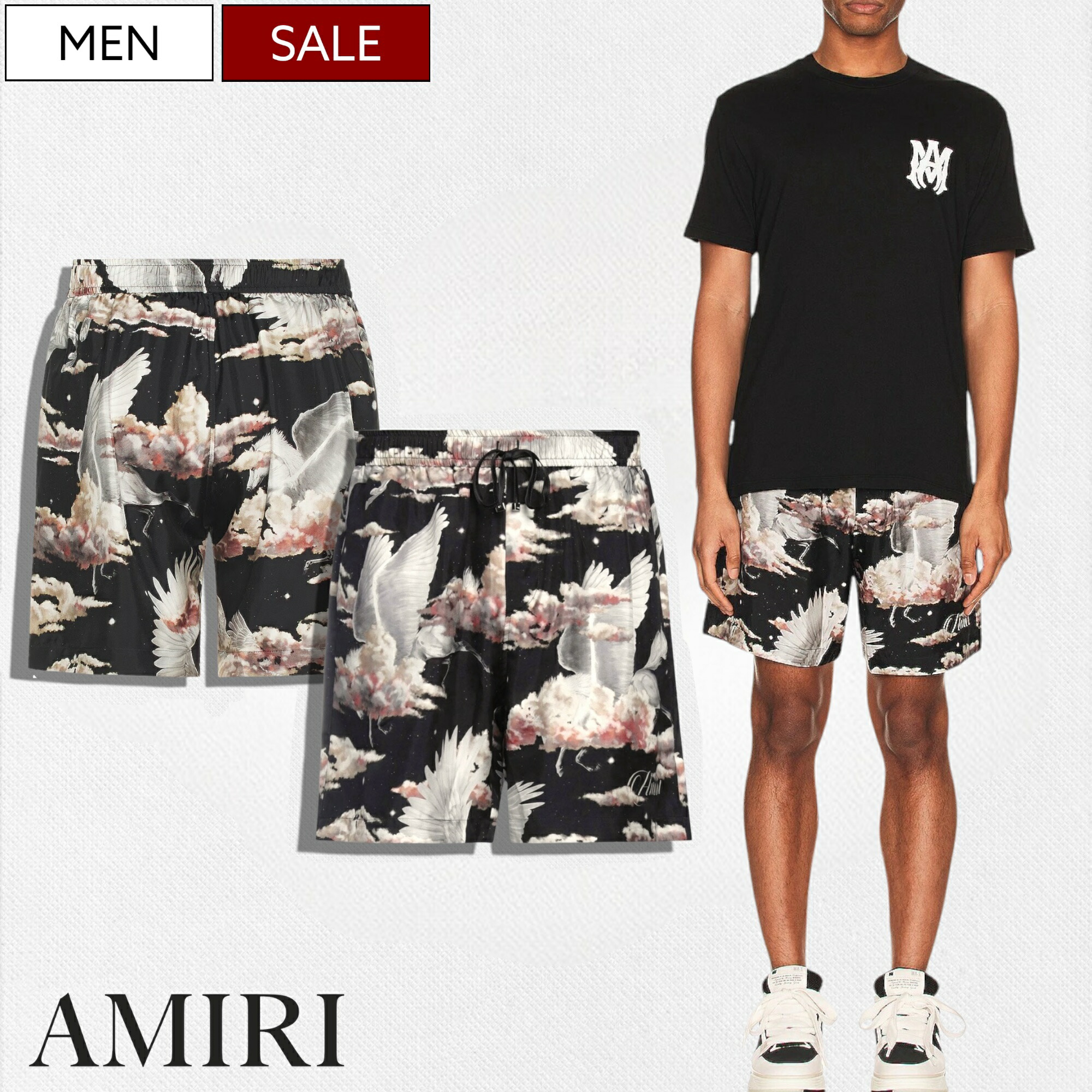 【YZERR着用✨️】 AMIRI アミリ ペイズリー ハーフ パンツ YZERR着用】 AMIRI アミリ ペイズリー ハーフ パンツ