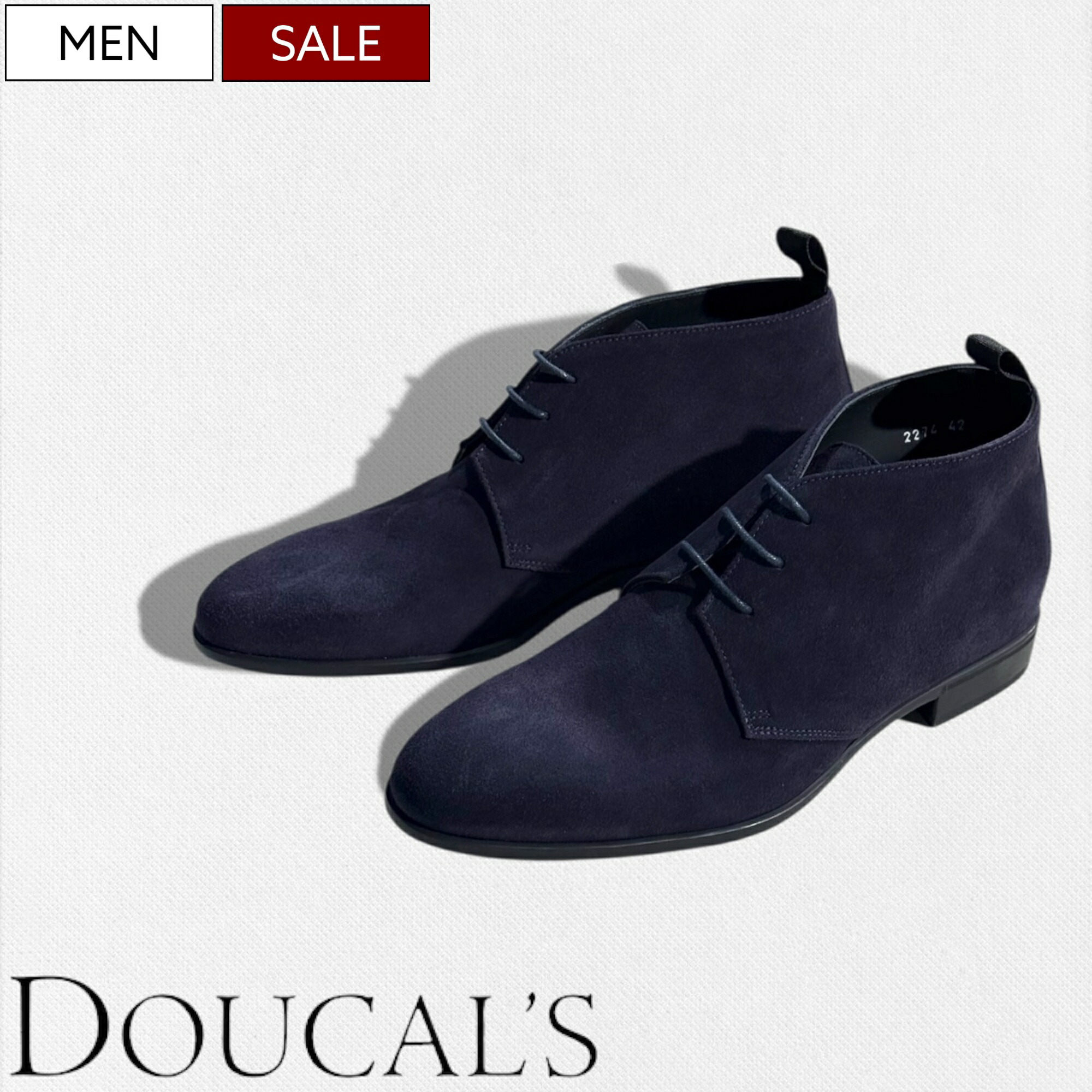 DOUCAL'S サイドゴアブーツ 1757 41 ネイビー DOUCAL'S サイドゴアブーツ 1757 41 ネイビー