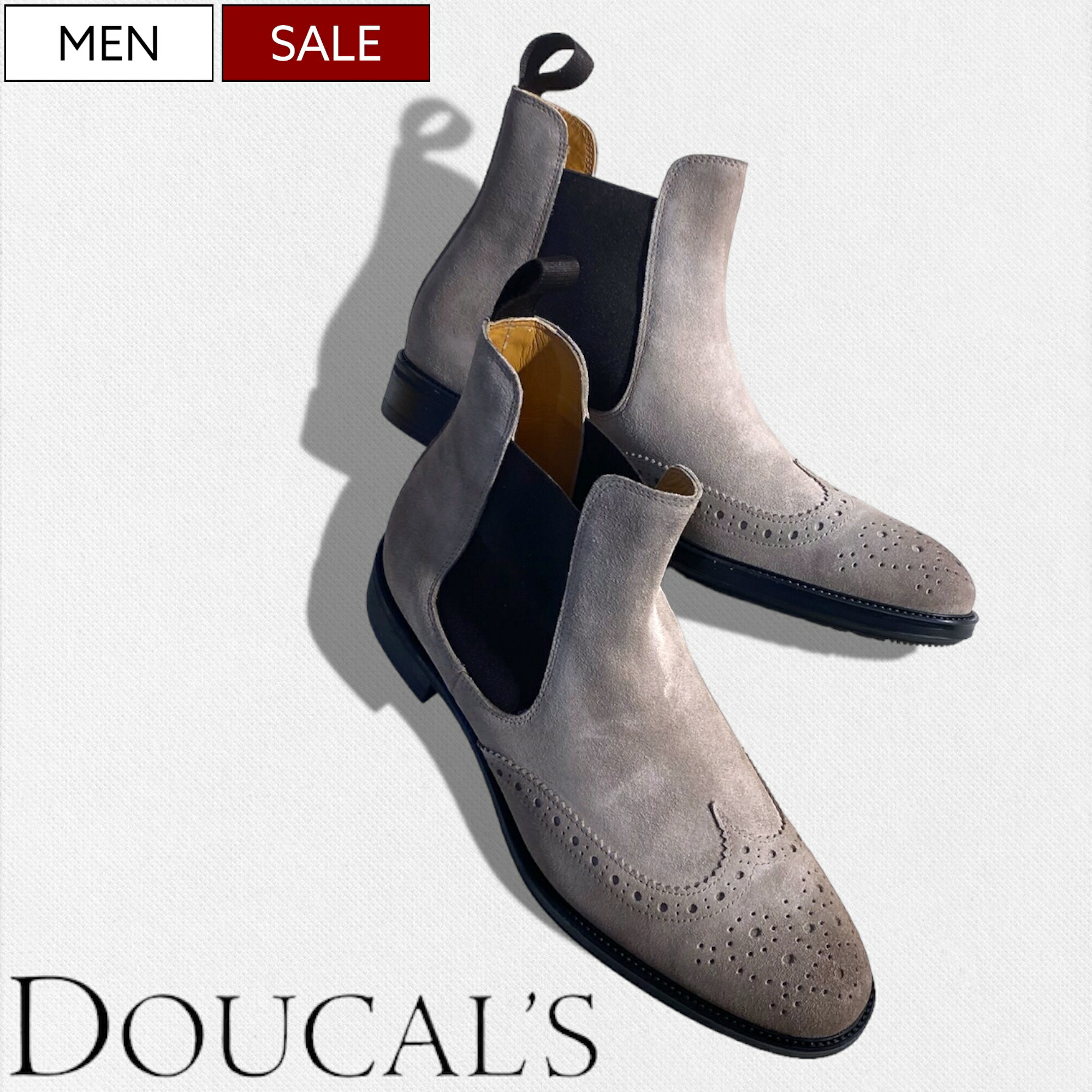 新品 DOUCAL'S 外羽根 レザーシューズ DB 43 楽天市場】DOUCAL'S / デュカルス｜スエードレザーサイドゴア