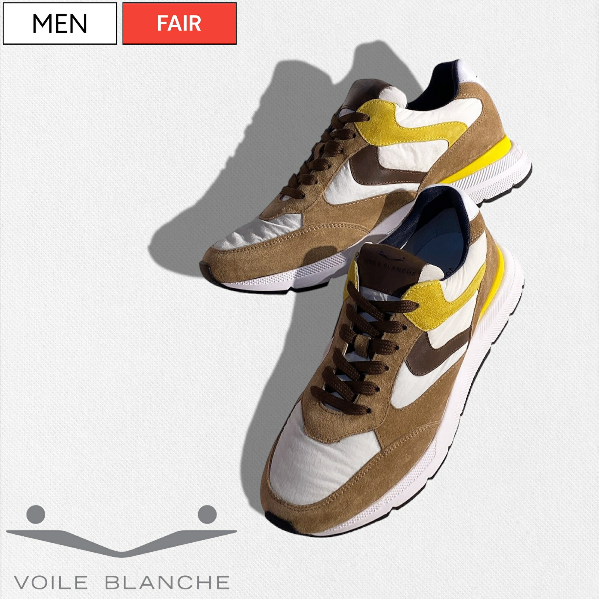 VOILE BLANCHE ロゴ ブークレ フラット スニーカー 関税送料込 VOILE BLANCHE ボイルブランシェ スニーカー QWARK HYPE