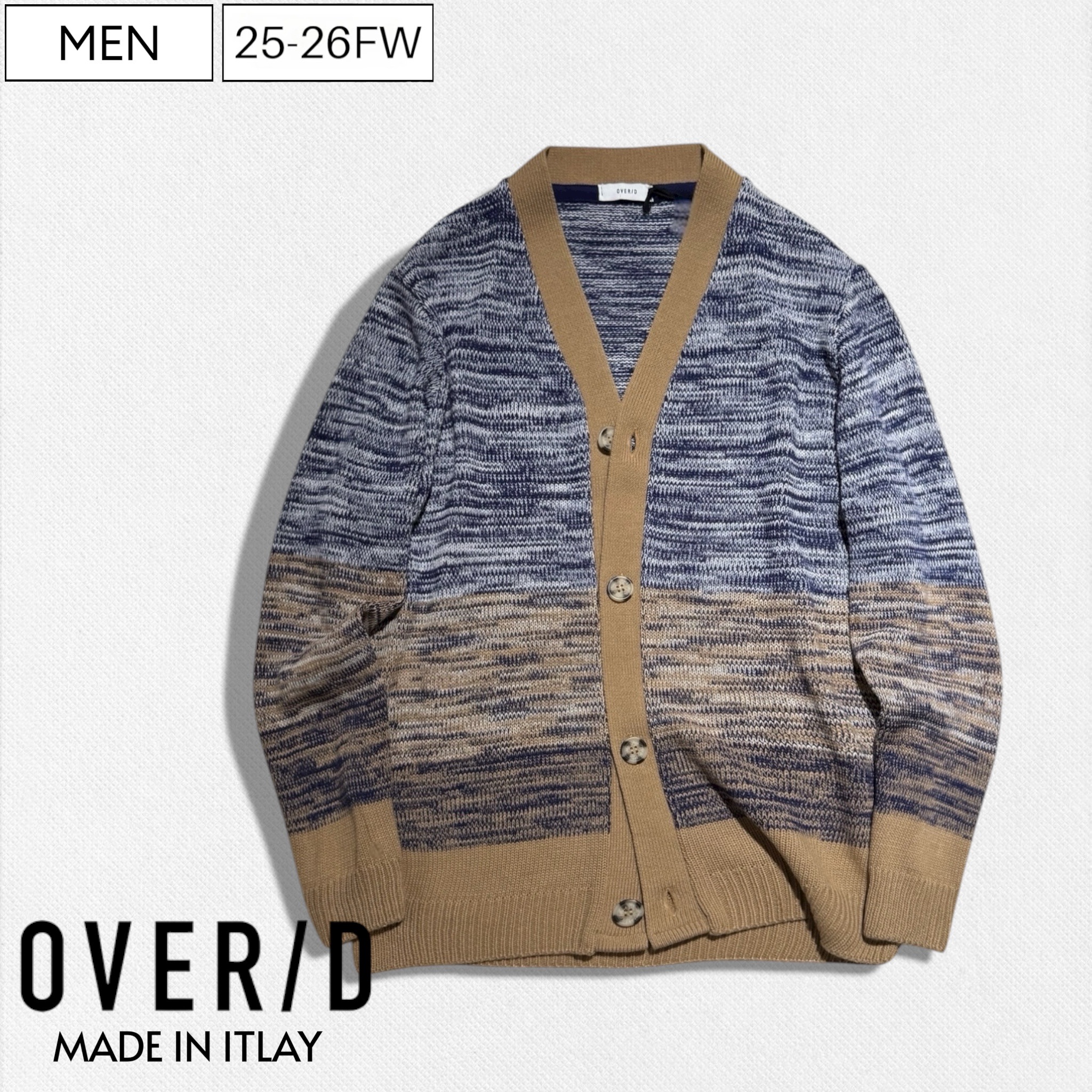 エルマンノシェルヴィーノ ジャケット ニット 切替 ニット ブルゾン フルジップ ザノーネ キョート メンズ ウール ミドルゲージ ニットブルゾン