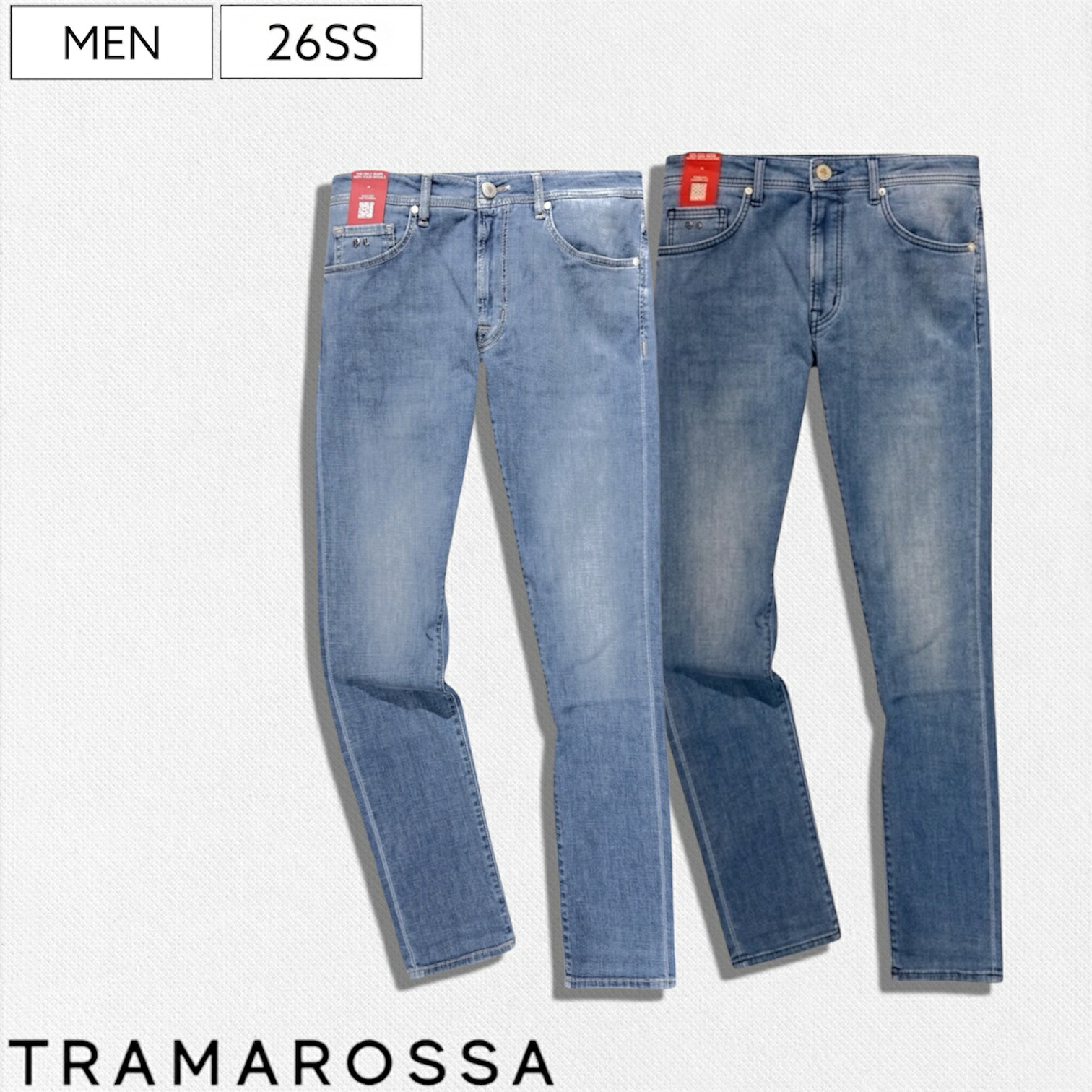 【定価64,900円(税込)】TRAMAROSSA トラマロッサ 驚くほどの履き心地！トラマロッサ史上最高のストレッチ！サルト仕立ての スーパーストレッチデニムパンツ R-ELAX リラックス LEONARDO 24.7 414-64671012 ウォッシュ インディゴ メンズ
