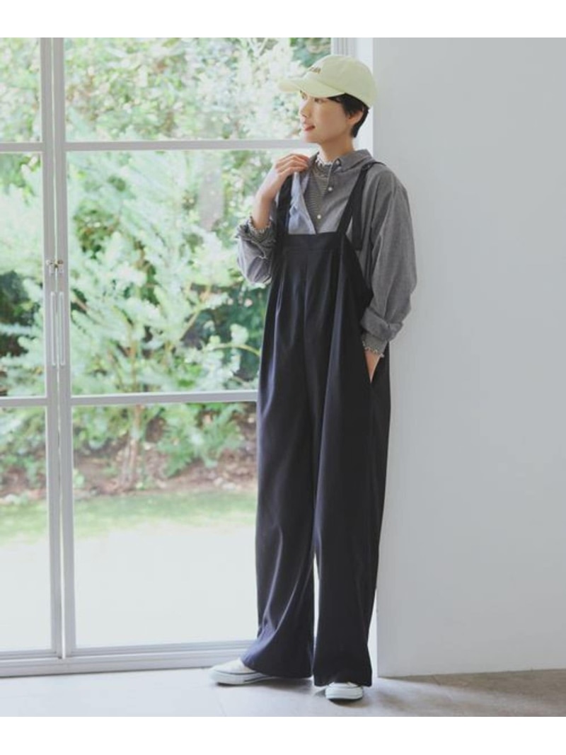 natural by clipツイルキャミサロペット✳︎ リネン100%チャコール natural by clipツイルキャミサロペット✳︎ リネン100