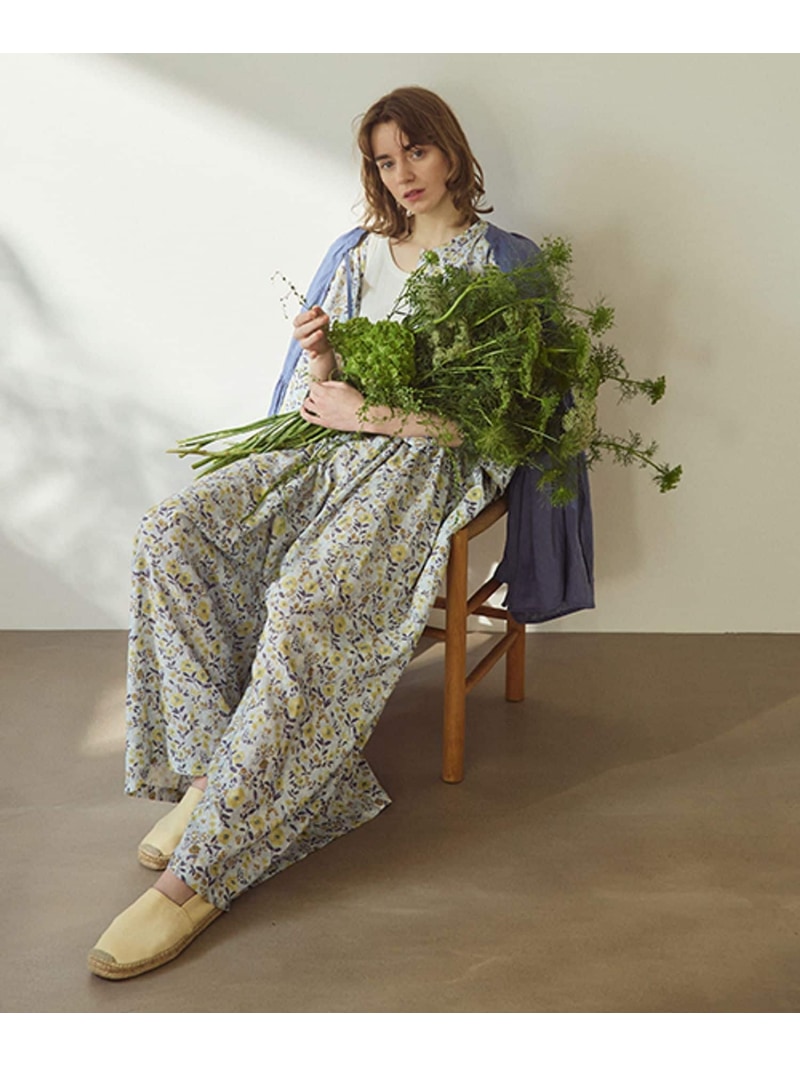 《natural by clip》TEN/Lフラワーサロペット natural by clip スタディオクリップ オールインワン・オーバーオール オーバーオール・サロペット ピンク ブルー【送料無料】[ Fashion]