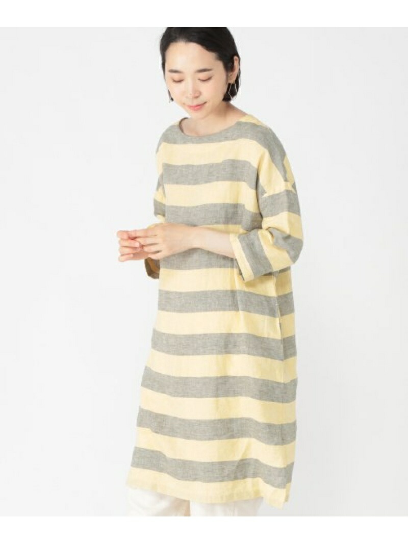 楽天市場 Rakuten Fashion Sale 42 Off リネンボーダーサックop Studio Clip スタディオクリップ ワンピース 5ー9分袖ワンピース イエロー ホワイト ブルー Rba E 送料無料 Studio Clip スタディオクリップ