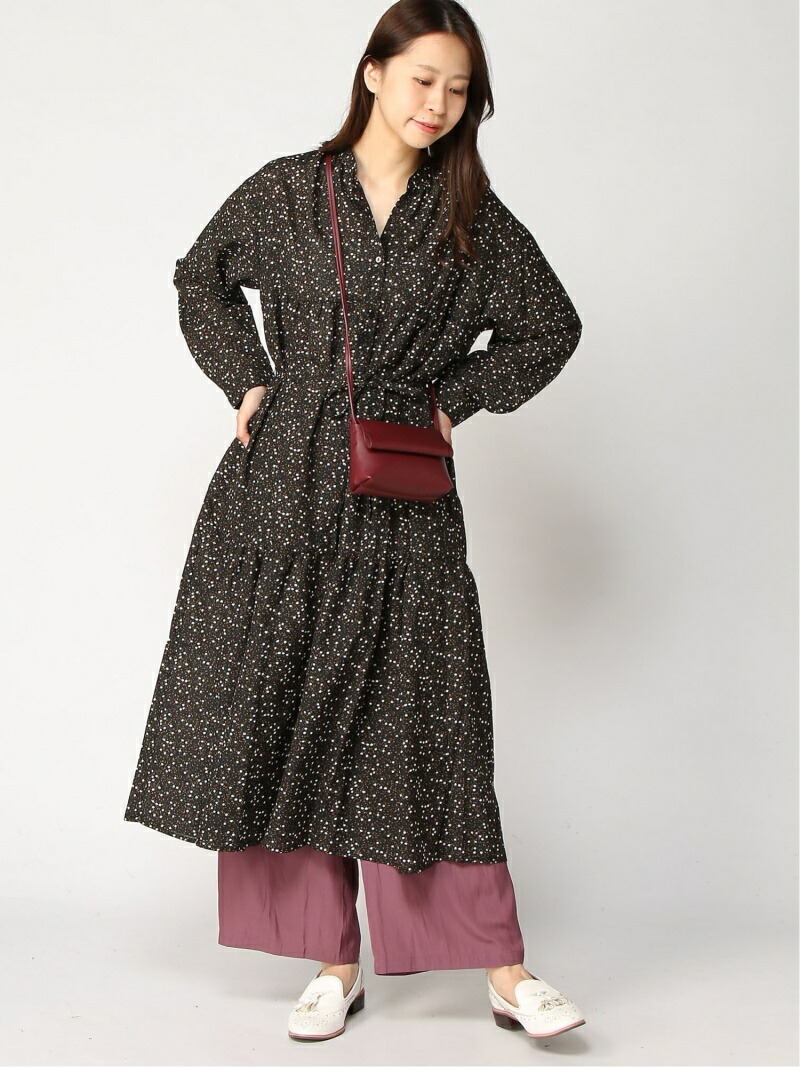 楽天市場 Rakuten Fashion Sale 70 Off ティアードマエアキop Studio Clip スタディオクリップ ワンピース 長袖ワンピース ブラック ブラウン パープル Rba E Studio Clip スタディオクリップ