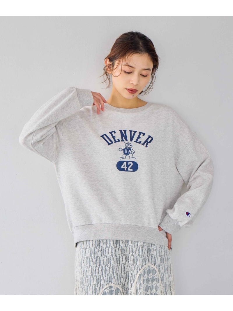 Champion for studio CLIPロゴスウェット studio CLIP スタディオクリップ トップス スウェット・トレーナー グレー ブラック【送料無料】[ Fashion]