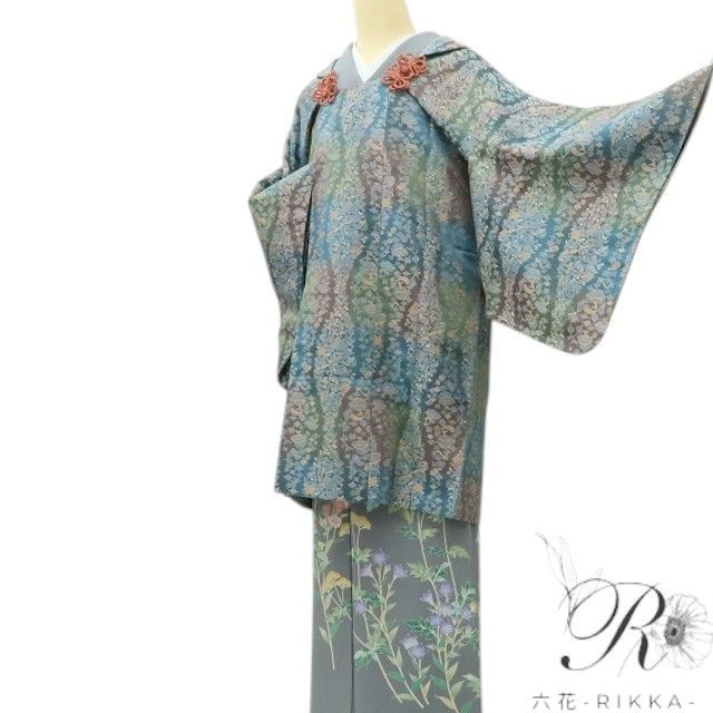 【中古】六花-RIKKA- 美品 正絹 ロング丈 道行コート