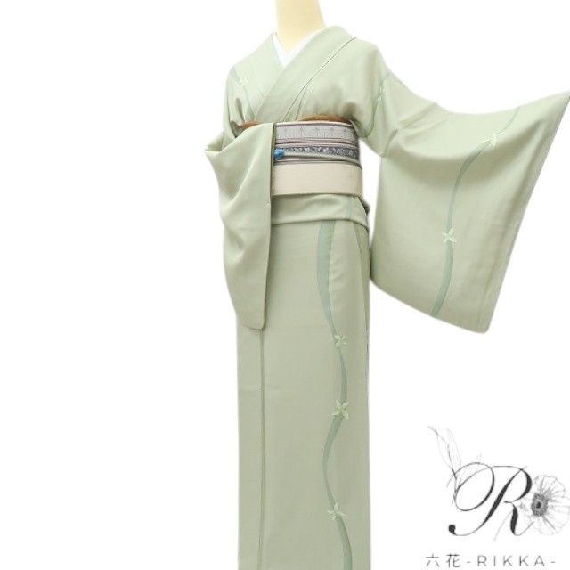 【中古】六花-RIKKA- 正絹 やまと誂製 小紋 着物 A4592