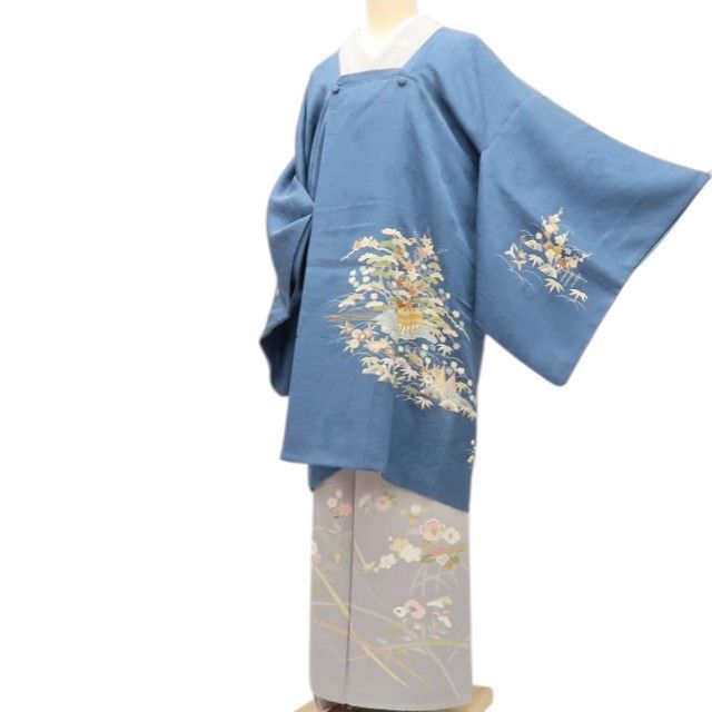 【中古】百華 Y4651 松竹梅 蔦 唐草 雪輪 茶屋辻 手縫い仕立て 正絹 道行コート 8,030円