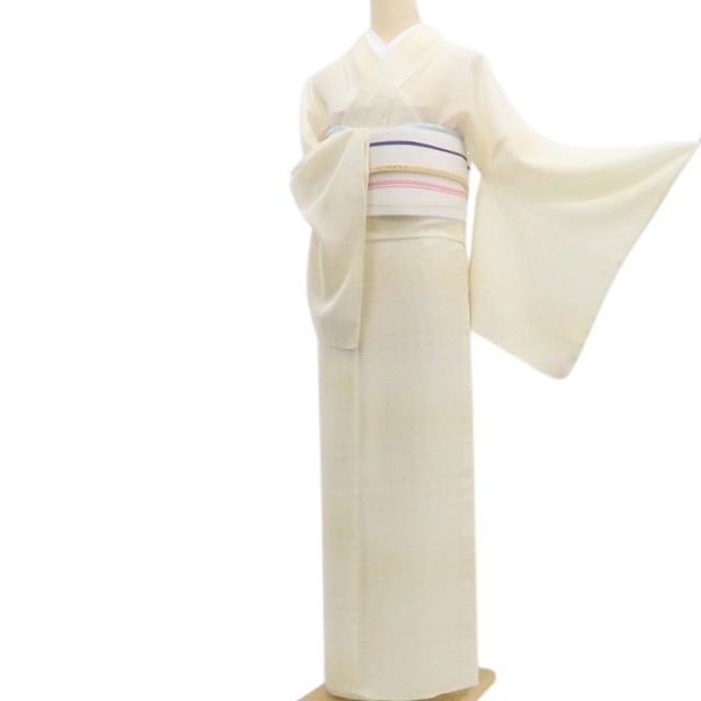 《20%OFFクーポン★19日20:00~26日01:59》【新品】tomihisa 新品 絽 お仕立て上がり品 ドット 夏着物 仕付け糸付 トールサイズ 小紋 8611|ゆめsaku