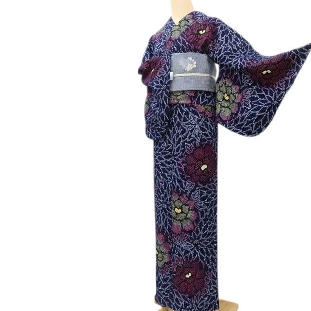 【中品】百華Y5288◆美品 洗える夏着物 有松鳴海絞り 牡丹 綿 手縫い仕立て 浴衣｜ゆめsaku