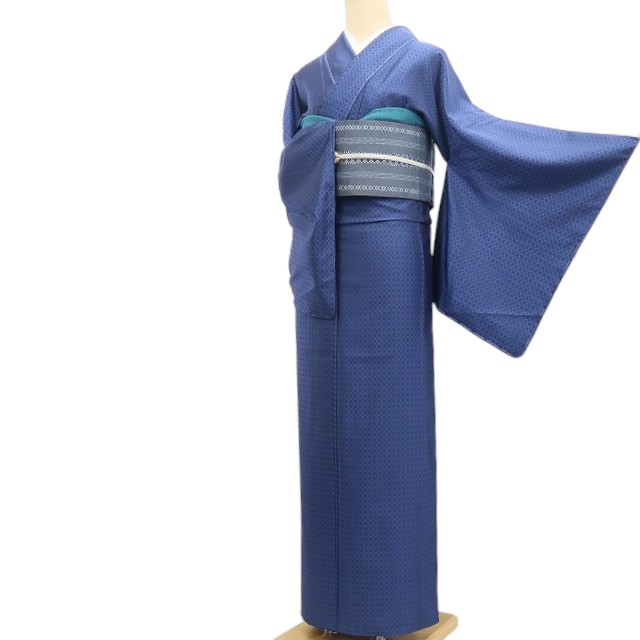 《20%OFFクーポン★19日20:00～26日01:59》【新古品】tomihisa 新品 単衣 西郷浮織 着物 正絹 仕付け糸付 トールサイズ 大島紬 8549｜ゆめsaku