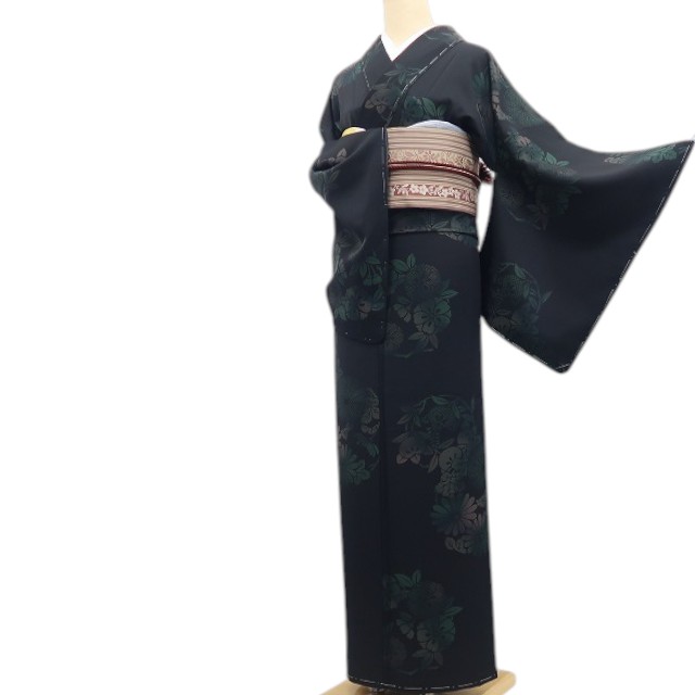 【新古品】tomihisa 新品 橘 洗えるお召しもの 仕付け糸付 小紋 7684