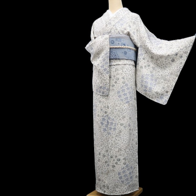 【新古品】tomihisa 新品 京友禅 前田仁仙 書き判 更紗 お召しもの 正絹 仕付け糸付 小紋 7728 着物-和服-レディースファッション
