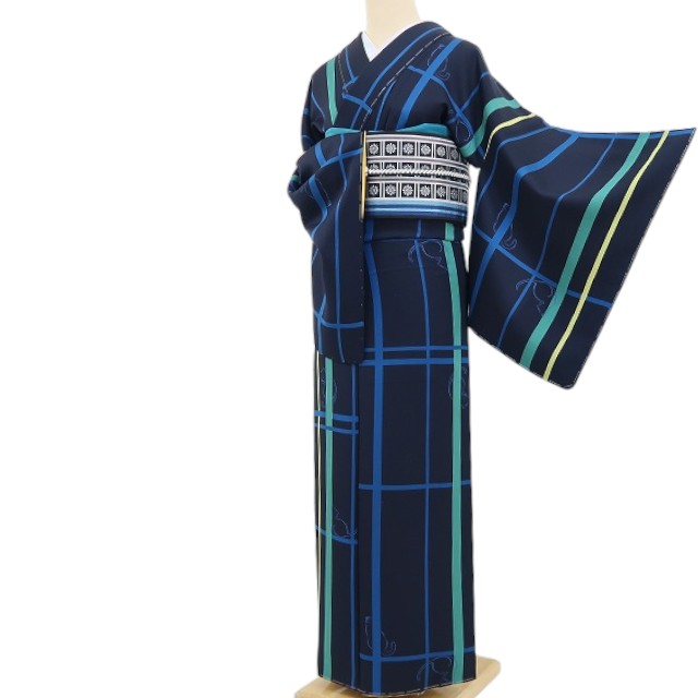 【新古品】tomihisa 新品 CACHECACHE 京友禅 猫 動物かくれんぼ 着物 正絹 仕付け糸付 小紋 5044