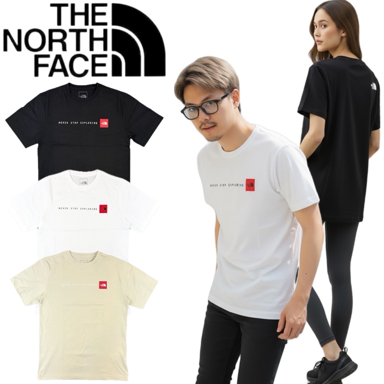 ザ ノースフェイス Tシャツ 半袖 NF0A8GUV カットソー ミニボックスロゴ 丸首 メンズ レディース THE NORTH FACE M NEVER STOP EXPLORING REGULAR SHORT SLEEVE