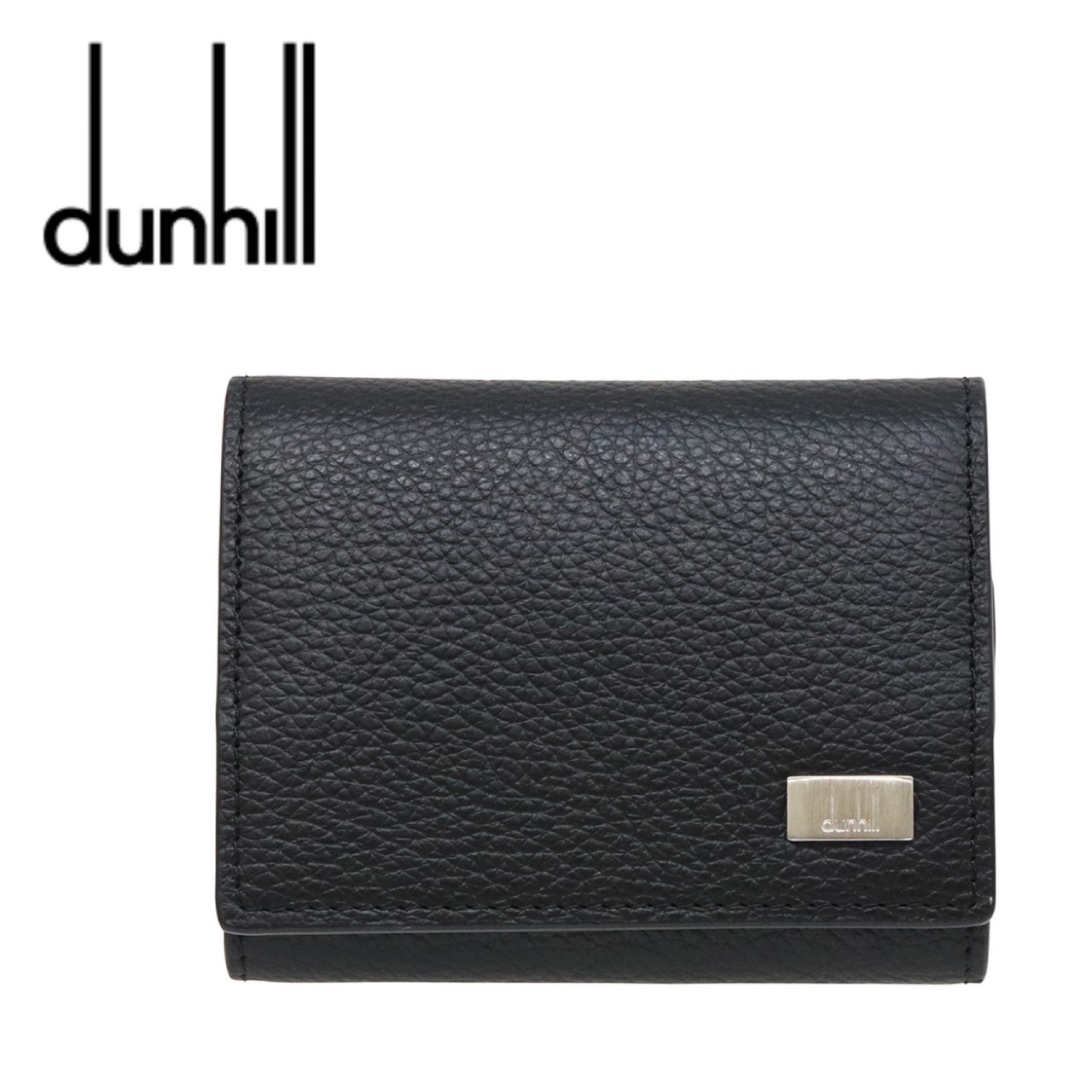 ダンヒル Dunhill コインケース 小銭入れ メンズ レディース 19F2980AV 001 レザー ミニ メタルプレート 小物 ギフト プレゼント ロゴ 箱付き