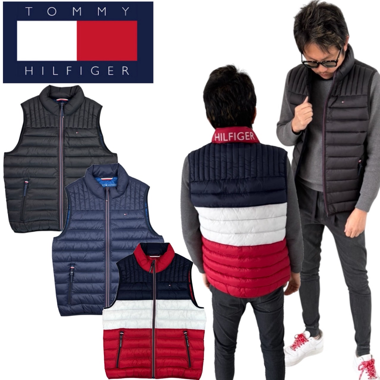 楽天市場】トミーヒルフィガー ダウン ダウンベスト 中綿 アウター