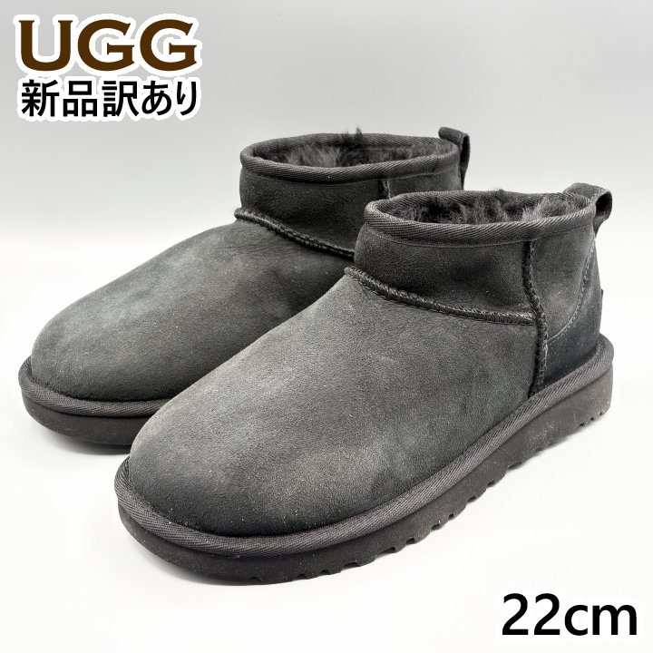 UGG ムートンブーツ ブラック USA５/JP22cm クラシックウルトラミニ レディース/女性用 1116109 アグ (UG５６)