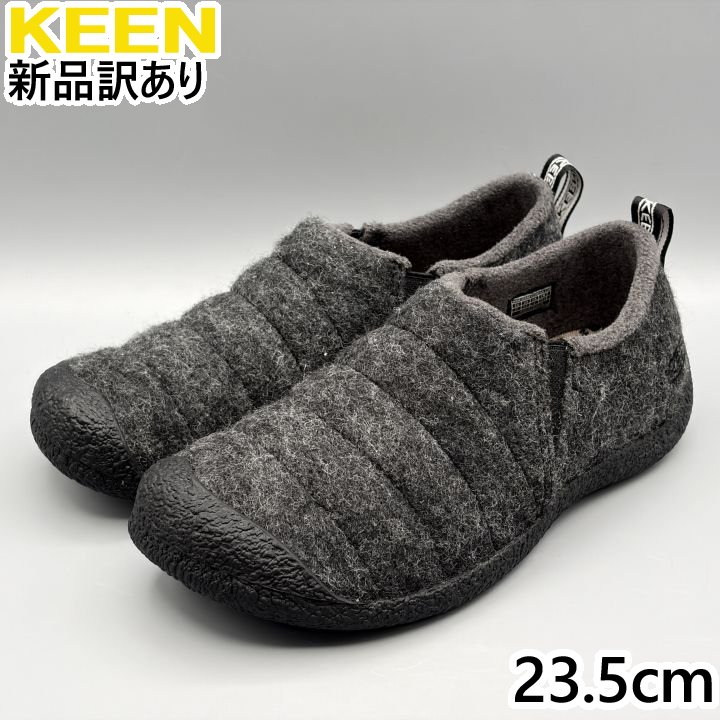 KEEN ハウザーII グレーフェルト×ブラック US6.5/JP23.5cm スリッポンスニーカー 1025625 (ke021)