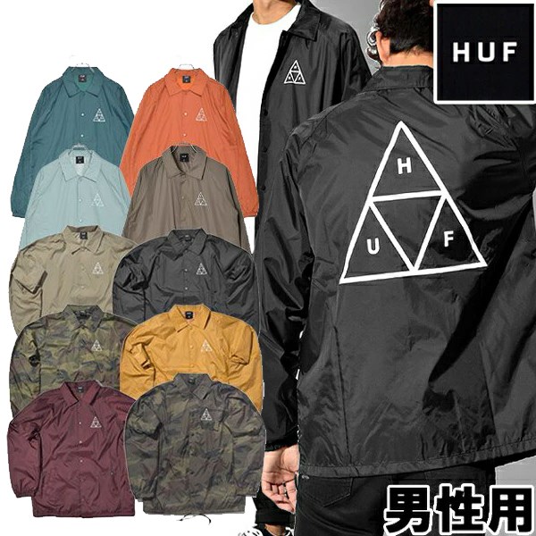 市場 HUFハフ トリプル エッセンシャル HUF トライアングル コーチジャケット ESSENTIALS メンズ