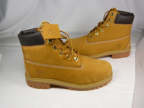 Timberland 6 Inch Premium Wheat Nubuck Leather Waterproof Boot 12909 Junior
