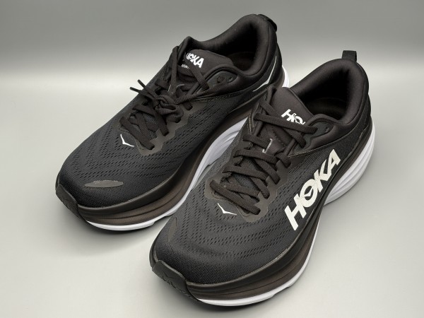 訳あり品 HOKA ホカ ランニングシューズ ボンダイ 8 27.0cm US9.0 <br>ブラック×ホワイト メンズ (ho018)