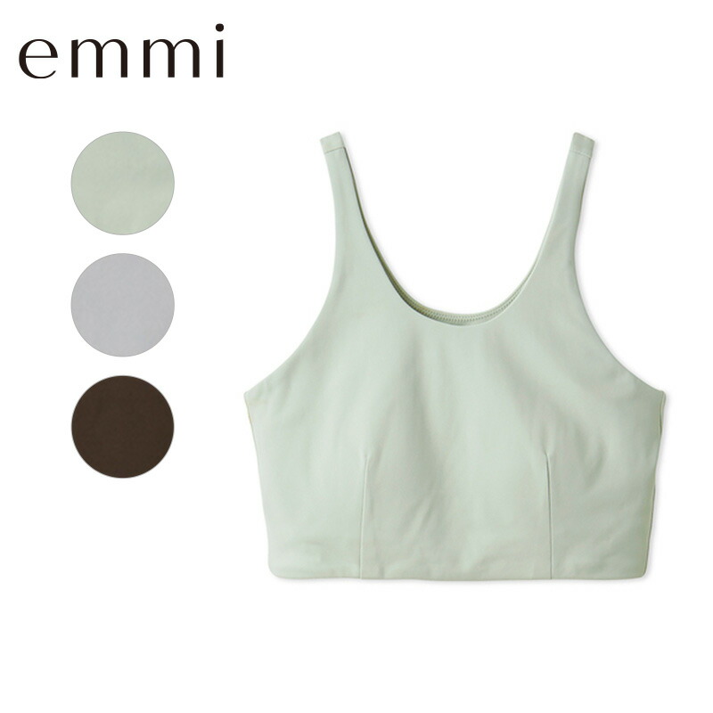 emmi ヨガ　ウエア　カップ付きキャミソール エミ ヨガ セール ヨガウェア トップス ecoドローウィングブラトップ 14WCT244205 2024AW スポーツウェア カップ付き ストレッチ  吸水速乾 送料無料