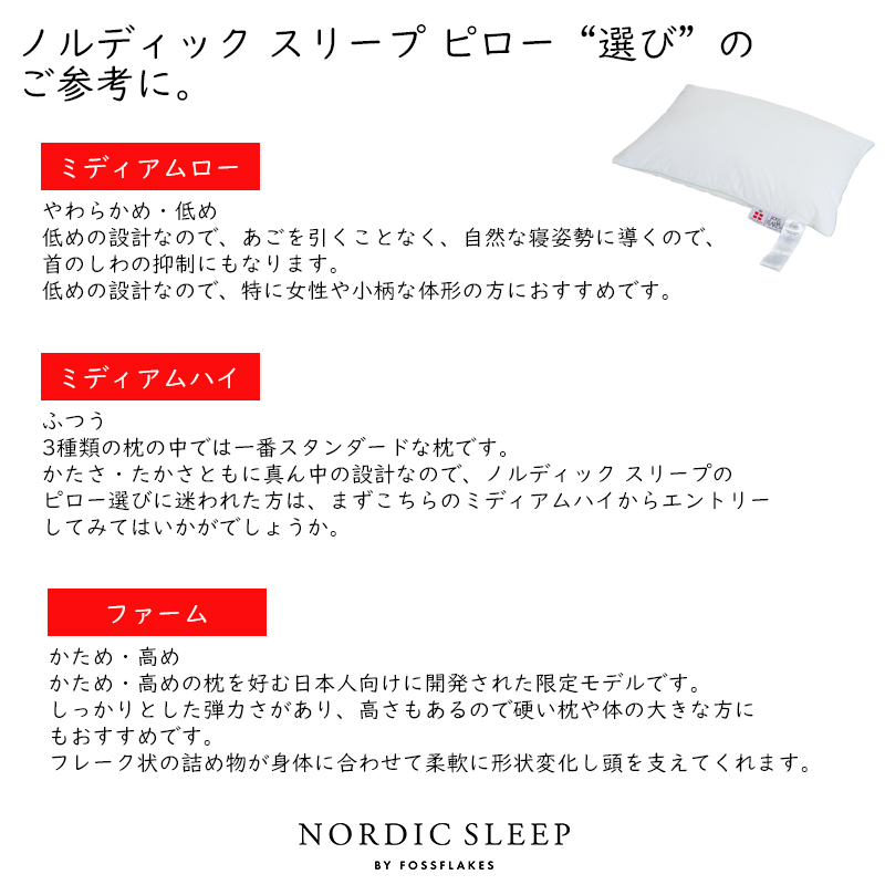 ノルディック 送料無料 スリープ ピロー ミディアムロー ミディアムハイ 洗濯機 43 X 快眠枕 63cm ノルディック スリープ ピロー ミディアム ロー ミディアムハイ 43 X 63cm 枕 フォスフレイクスピロー まくら 横向き寝 北欧 柔らかい枕 安眠枕 横寝 快眠グッズ 洗濯機