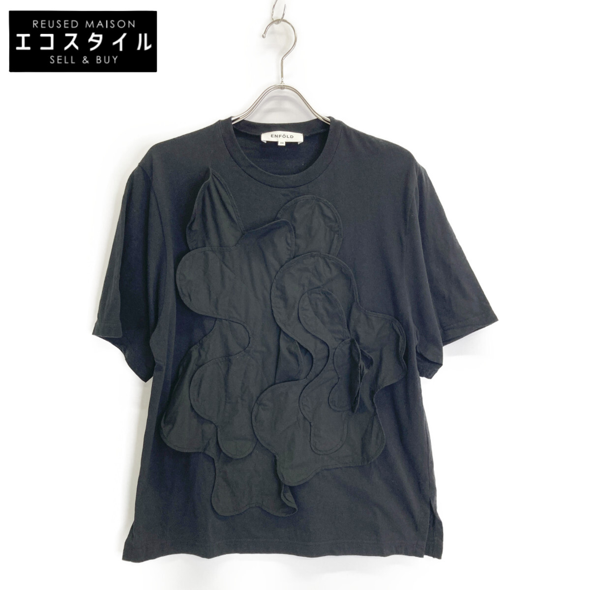 Y's ワイズ YG-T91-077 ホワイト FLEECE PATCH ASSYME LONG SLEEVE T ホワイト 2 トップス コットン レディース 中古 Y's ワイズ YG-T91-077 ホワイト FLEECE PATCH ASSYME LONG