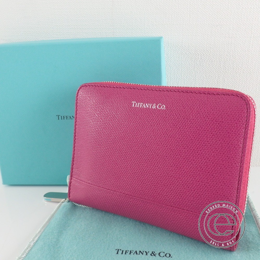 楽天市場 Tiffany Co ティファニー Iphoneケース付き ラウンドジップ 二つ折り財布 小銭入れあり フューシャピンク レザー レディース 中古 ブランドリサイクル エコスタイル