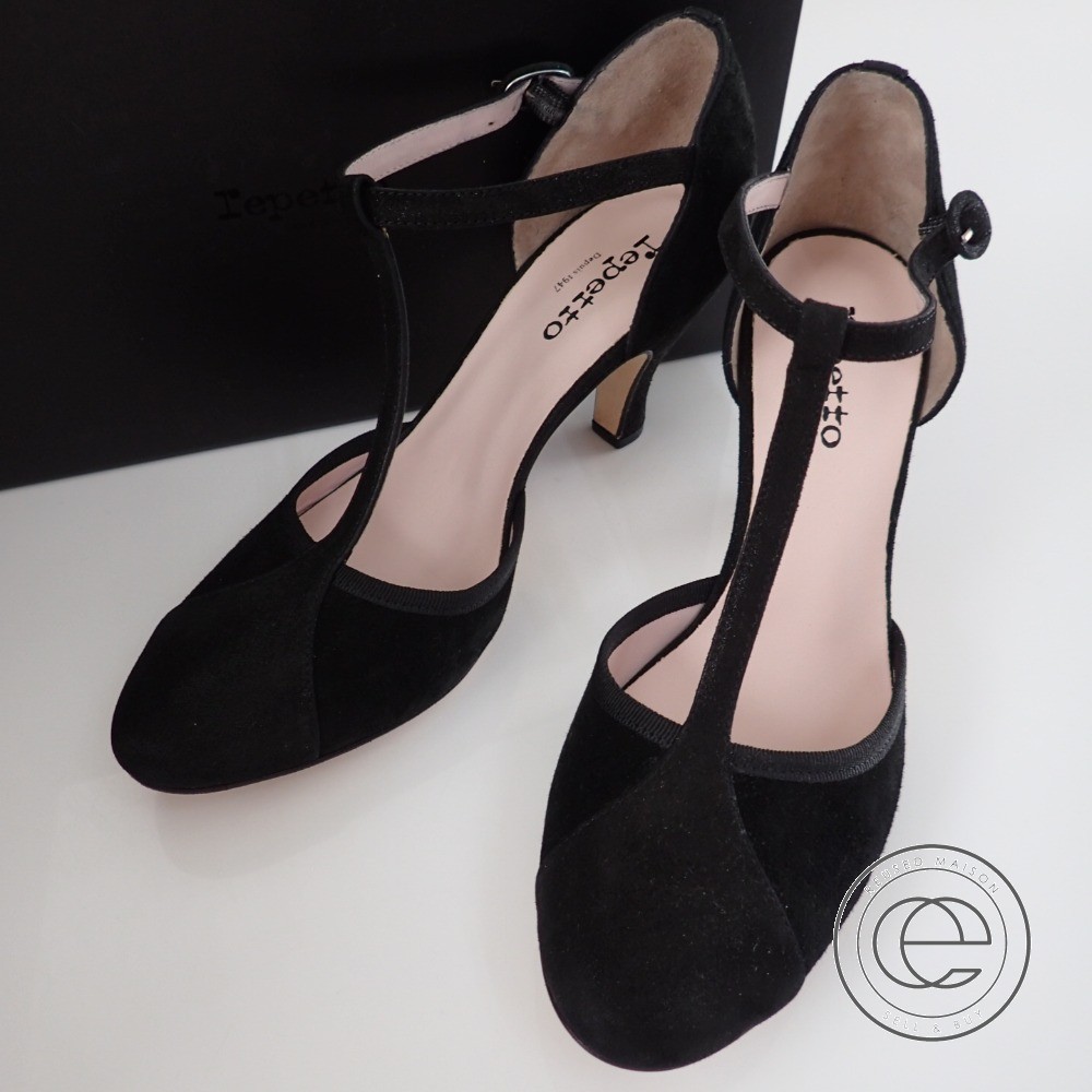 repetto - レペット Repetto パンプス フラット ストラップ 24.7cm 黒