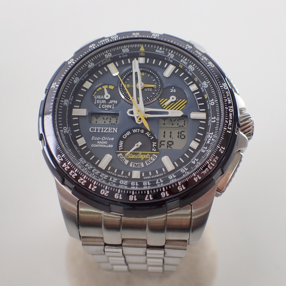 【楽天市場】CITIZENシチズン JY805850L PROMASTER SKY U680 ブルーエンジェルスモデル エコドライブ電波腕